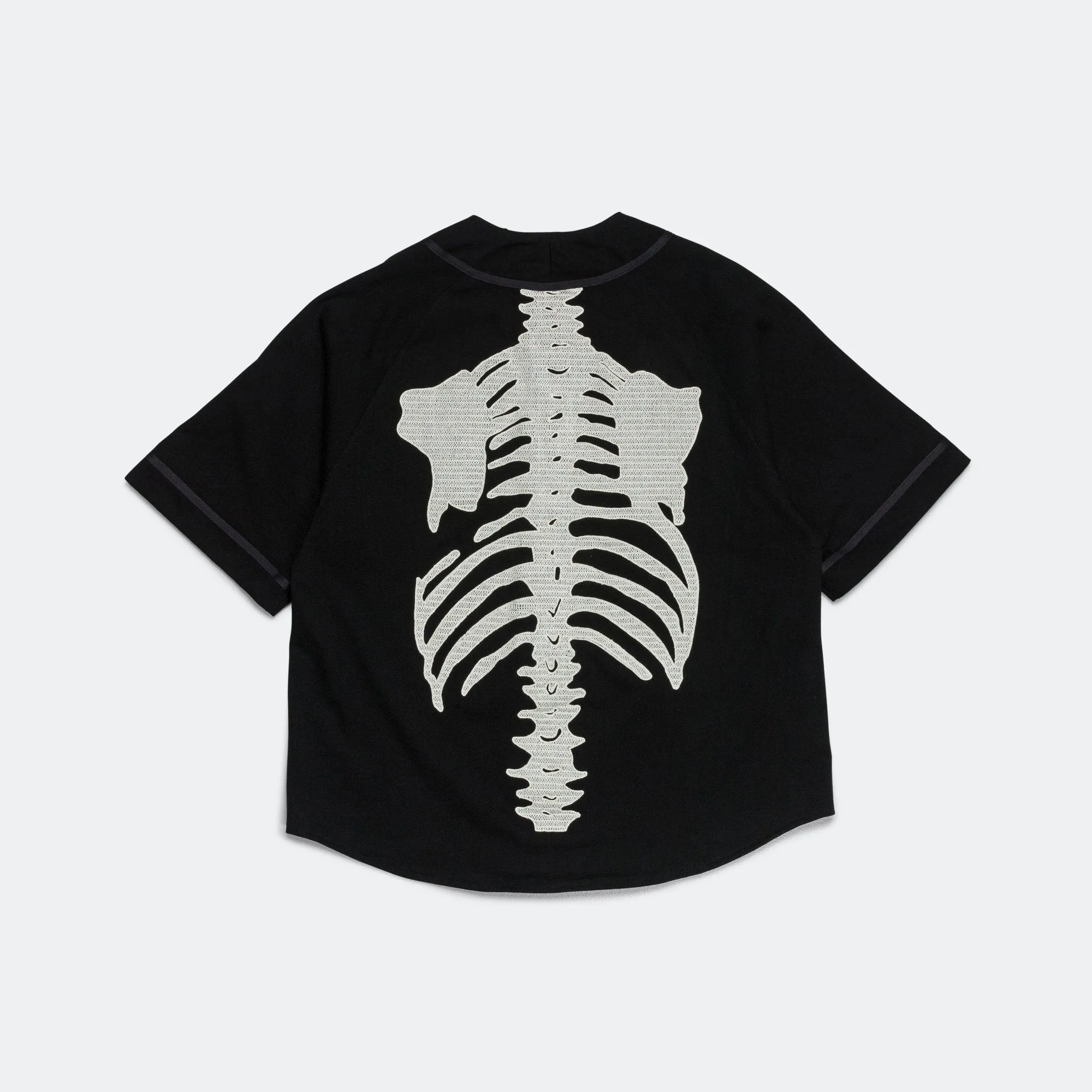 16/-Densed Jersey Baseball Shirt (BONE) - Black