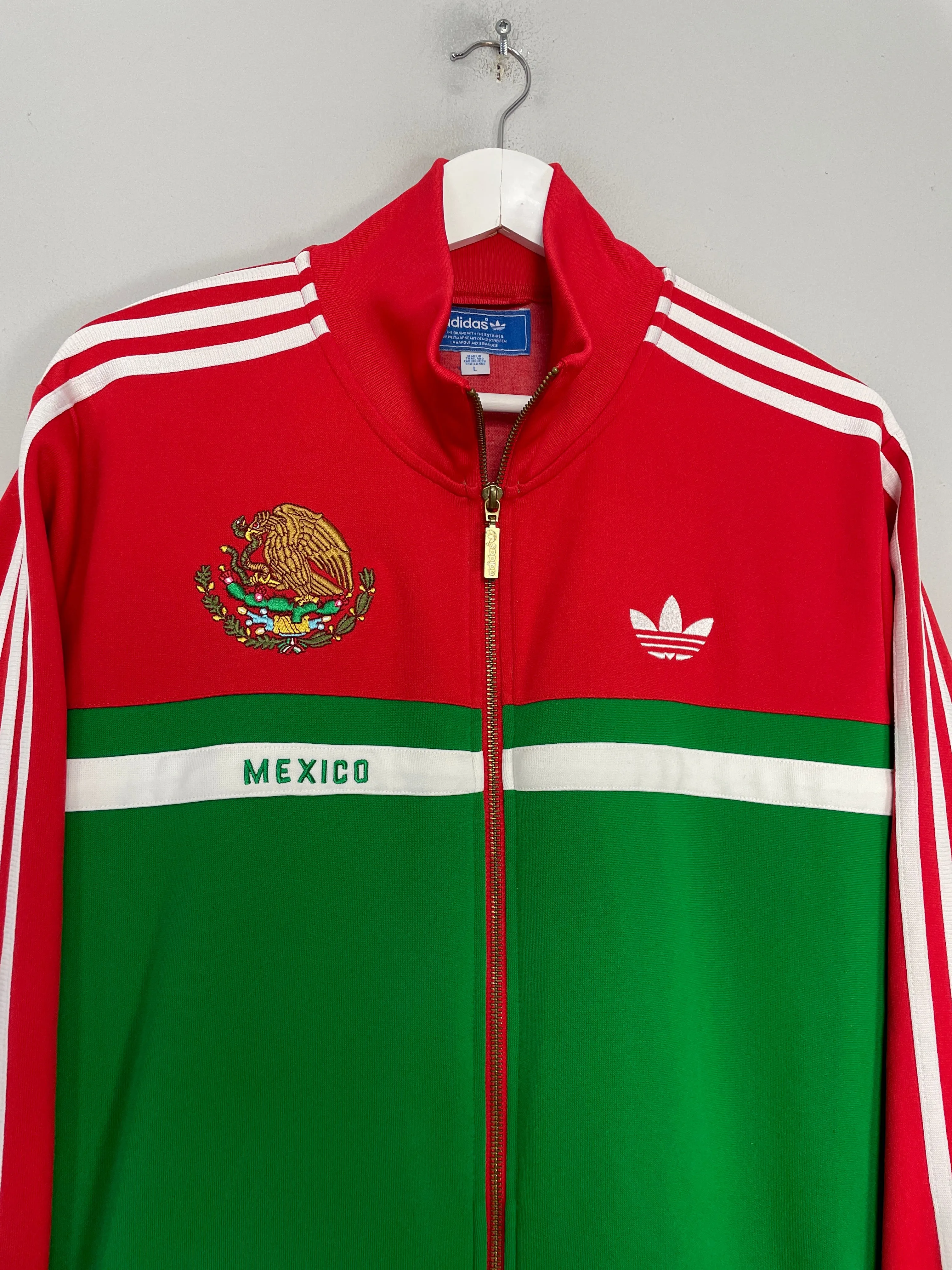 1990/91 MEXICO ADIDAS ORIGINALS TRACKSUIT TOP (L) ADIDAS