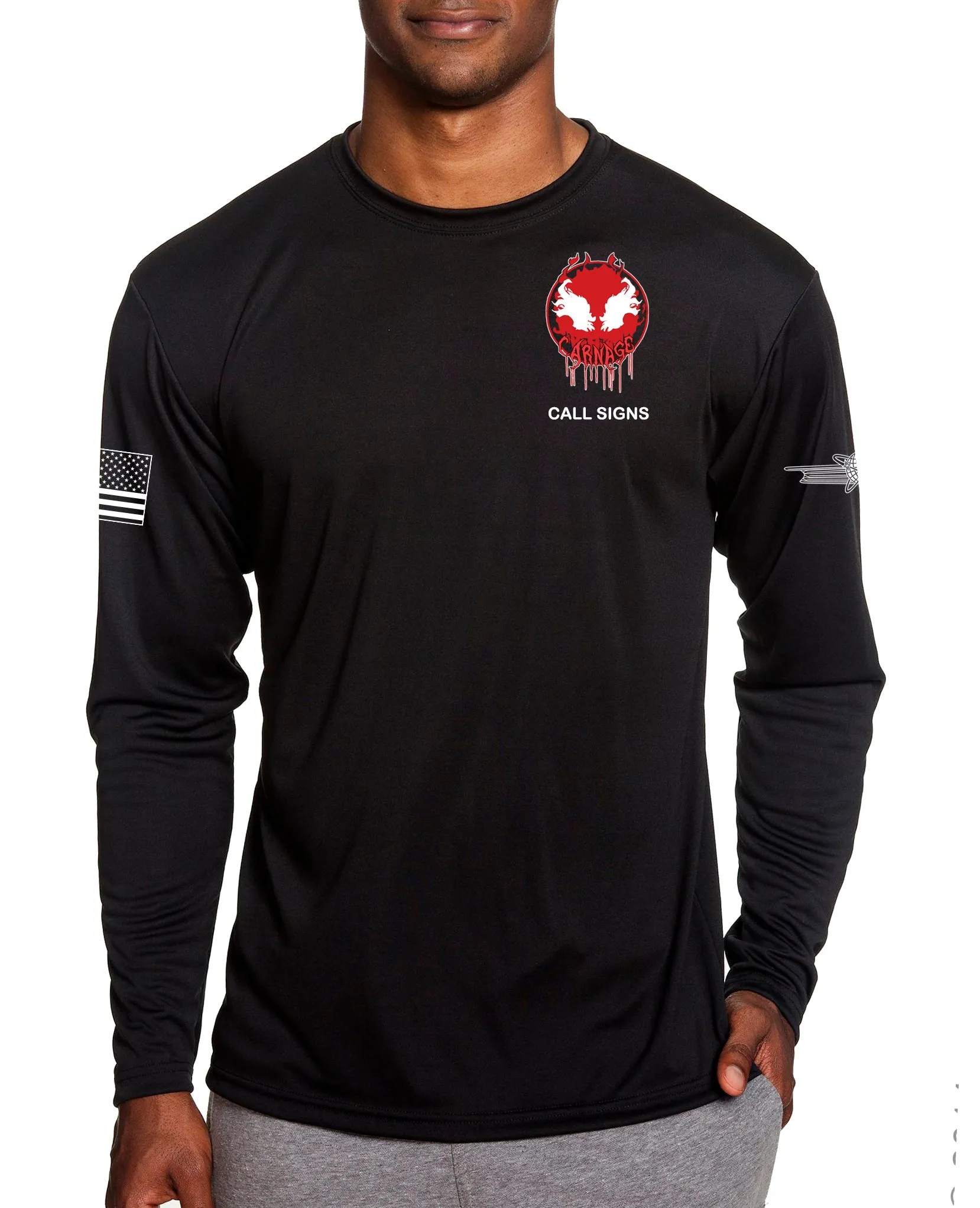 21st Carnage Long Sleeve Performance PT Shirt. This shirt IS approved for PT.