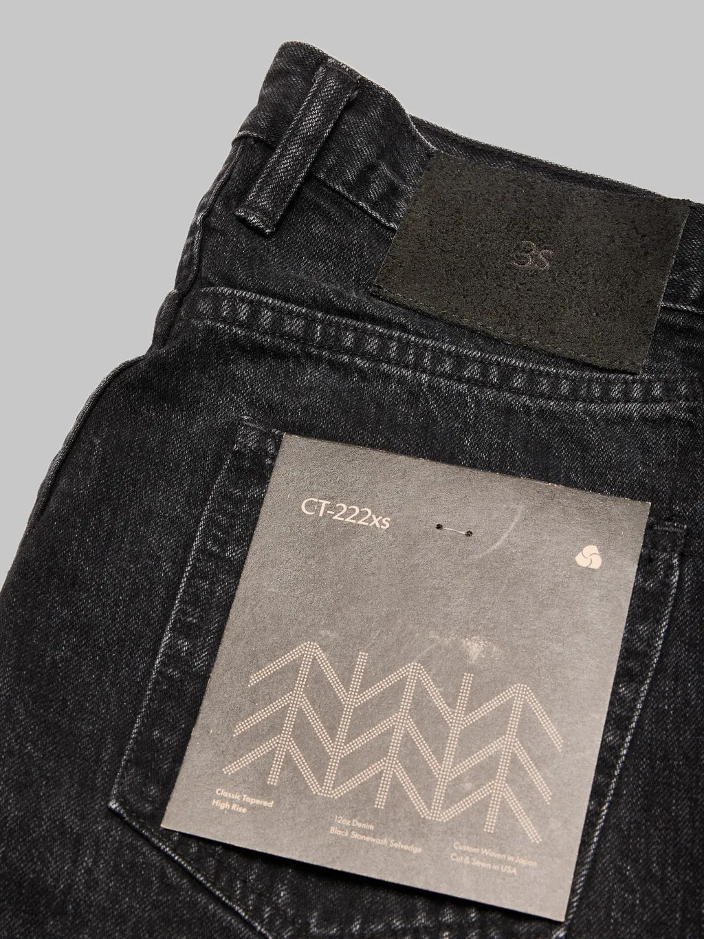 3sixteen CT-222xs Stonewashed Double Black Classic Tapered Jeans