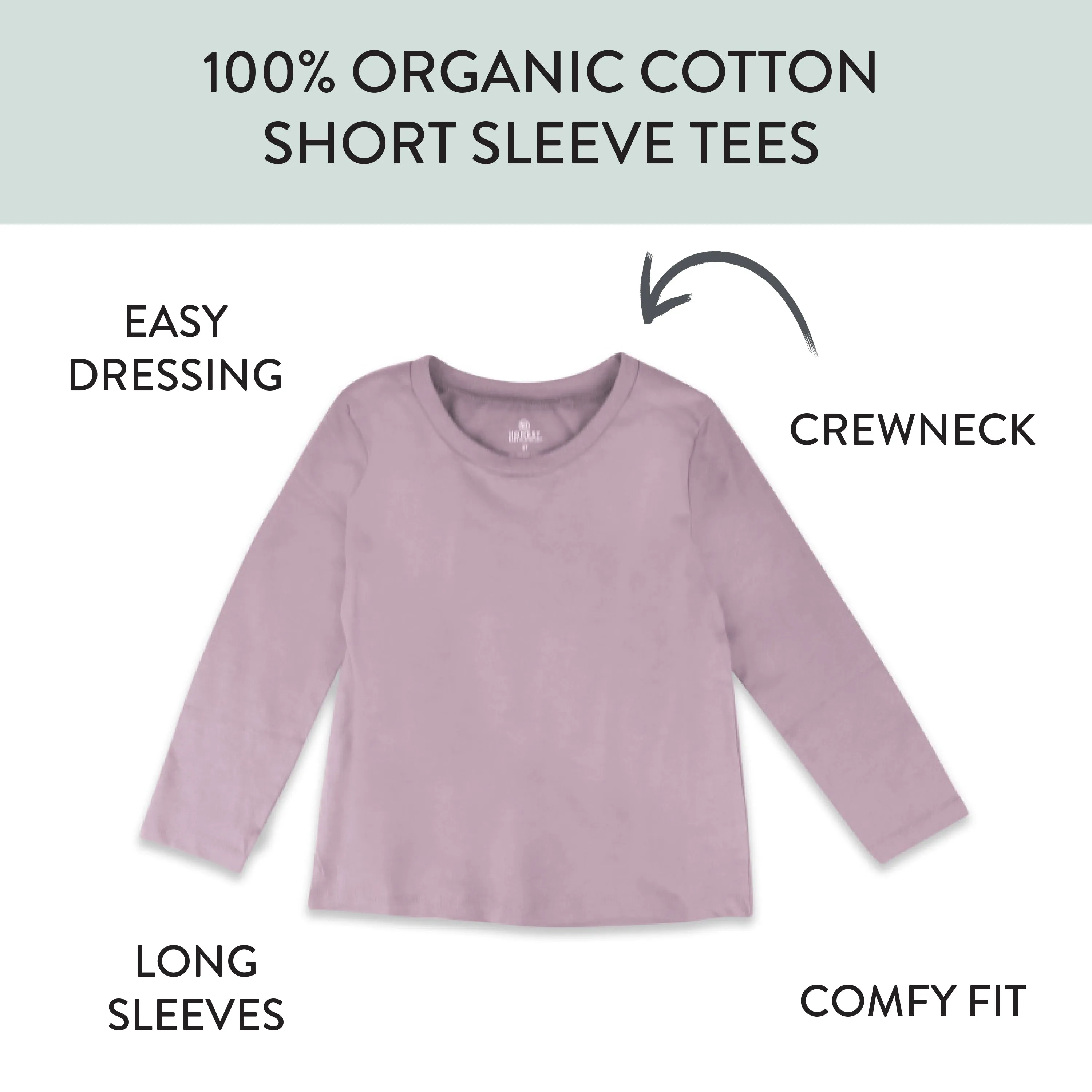 5-Pack Organic Cotton Long Sleeve T-Shirts