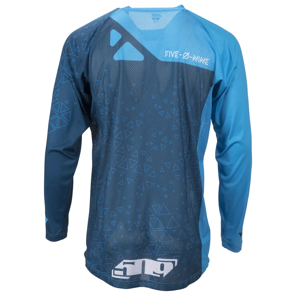 509  Cyan Hextant Ridge Jersey Low-Profile Lightweight Drop Tail Design Long