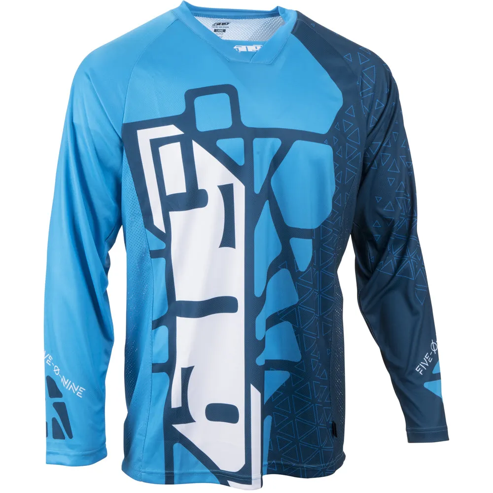 509  Cyan Hextant Ridge Jersey Low-Profile Lightweight Drop Tail Design Long