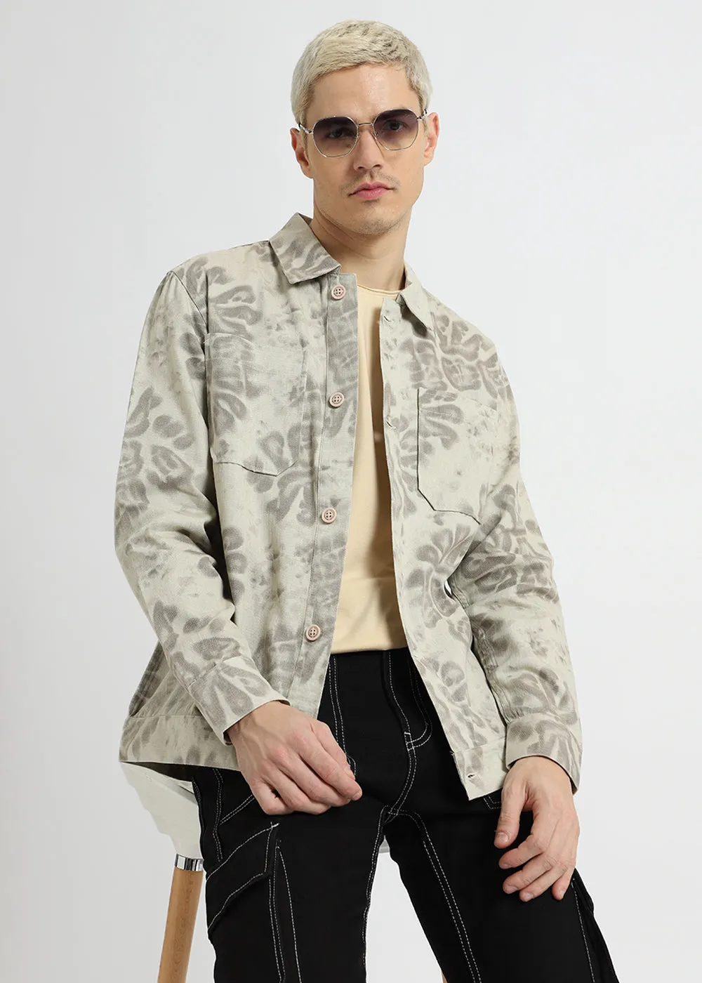 Abstract Floral Summer Jacket