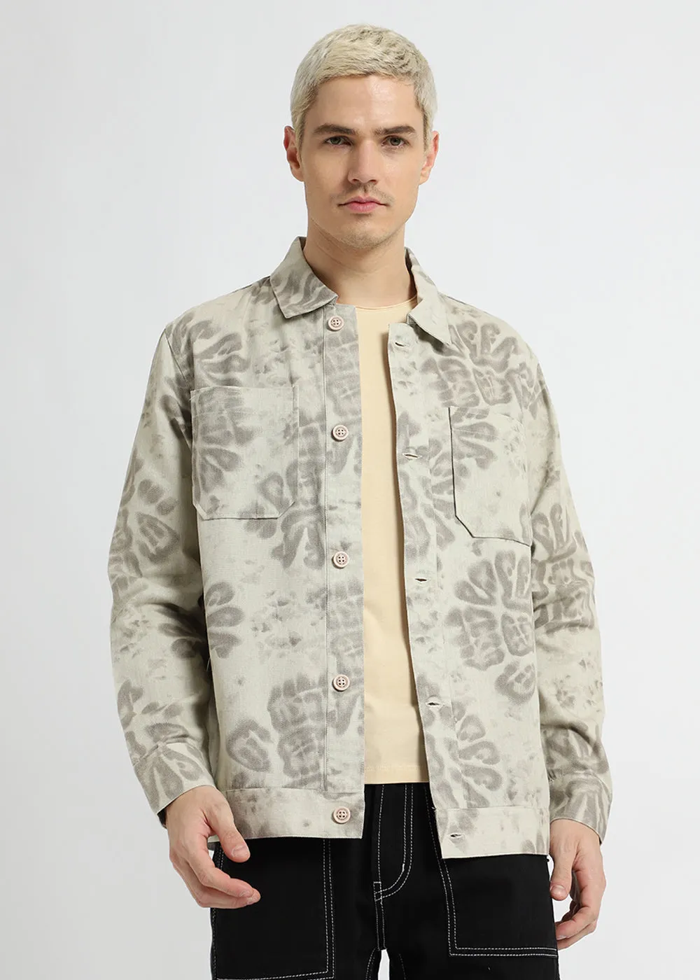 Abstract Floral Summer Jacket