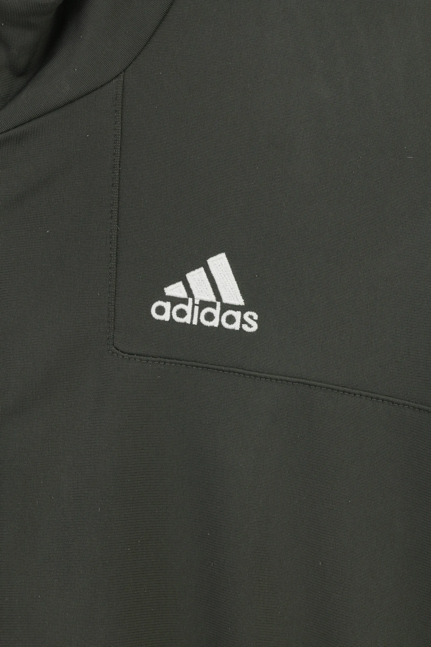 Adidas Men 44 L Sweatshirt Full Zipper Grey Sportswear Vintage Training 3 Stripes Top