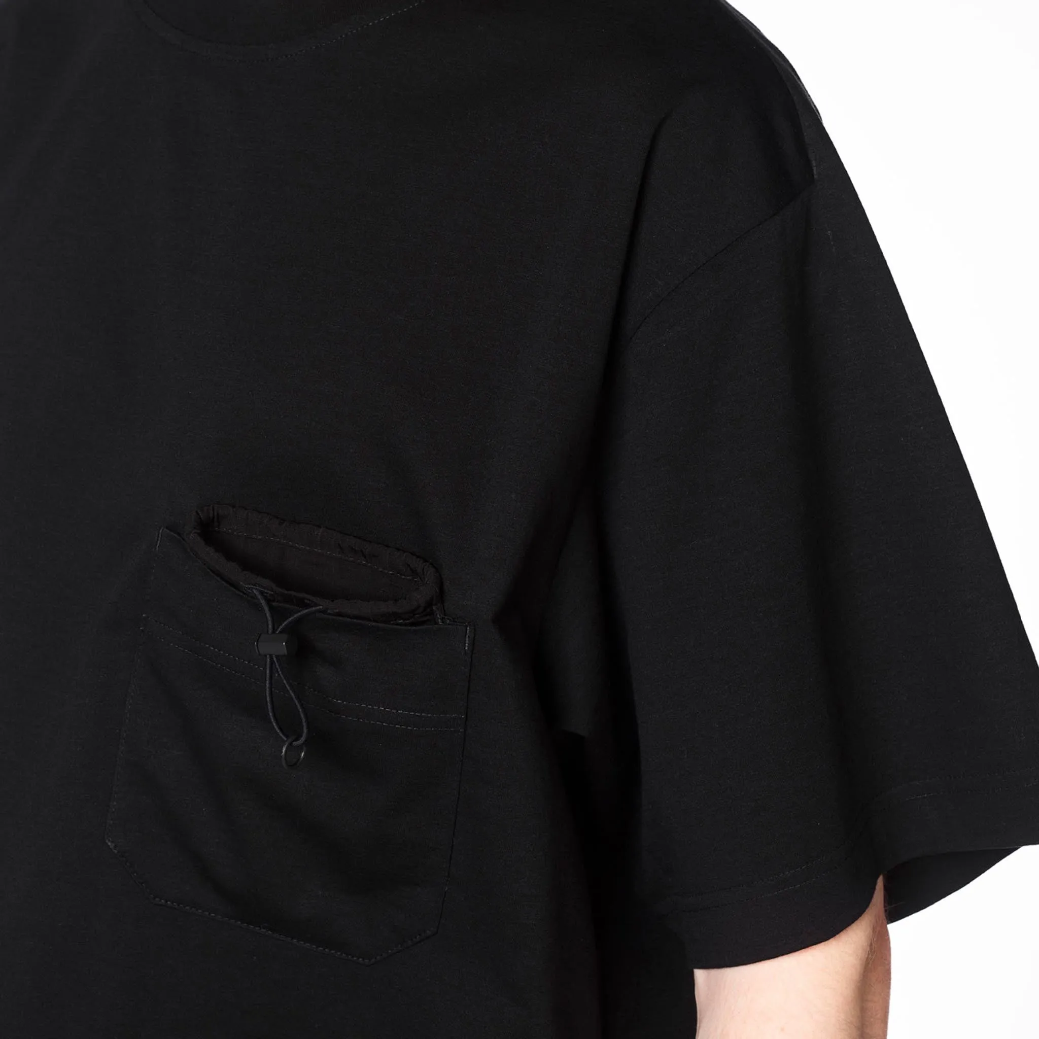 ADIDAS Y-3 Classic Paper Jersey Pocket Tee Black