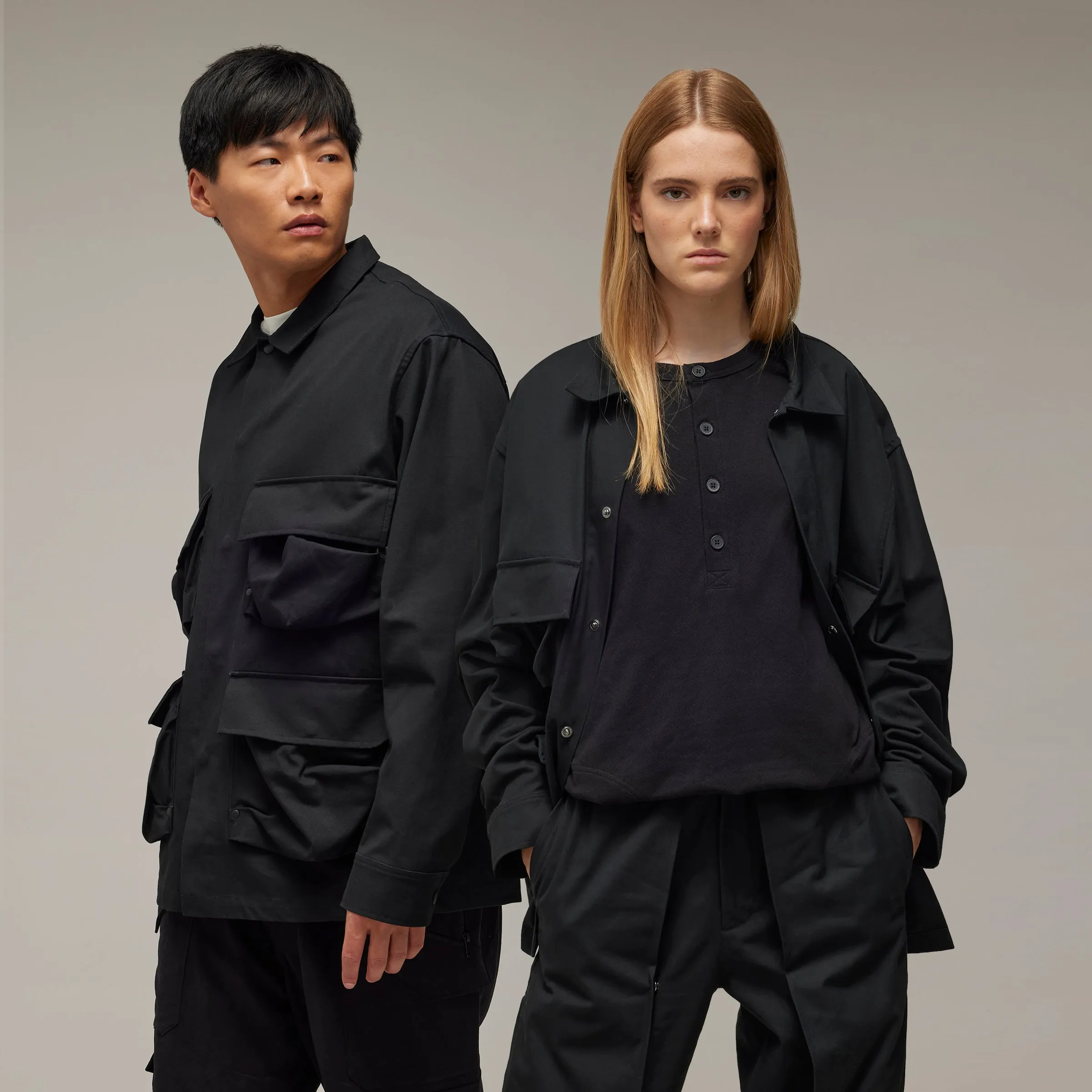 ADIDAS Y-3 Long Sleeve Pocket Shirt Black