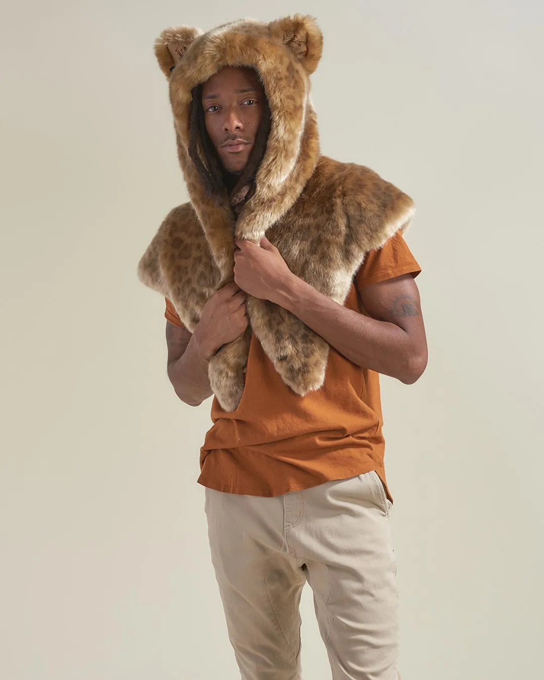 African Golden Cat Luxe Faux Fur Collector Edition Shawl | Men's