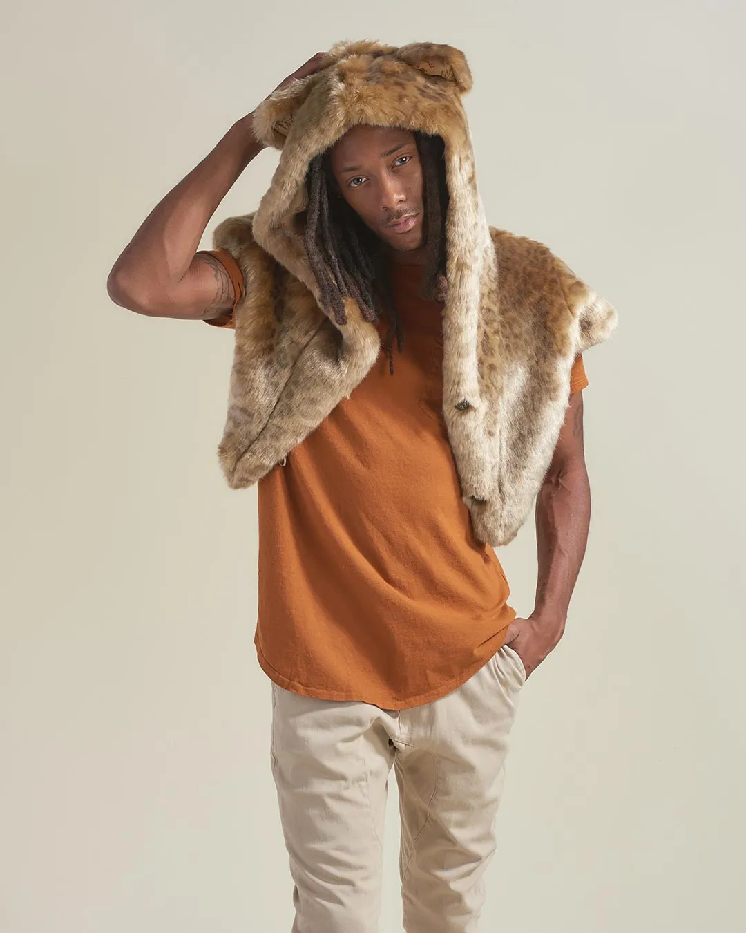 African Golden Cat Luxe Faux Fur Collector Edition Shawl | Men's