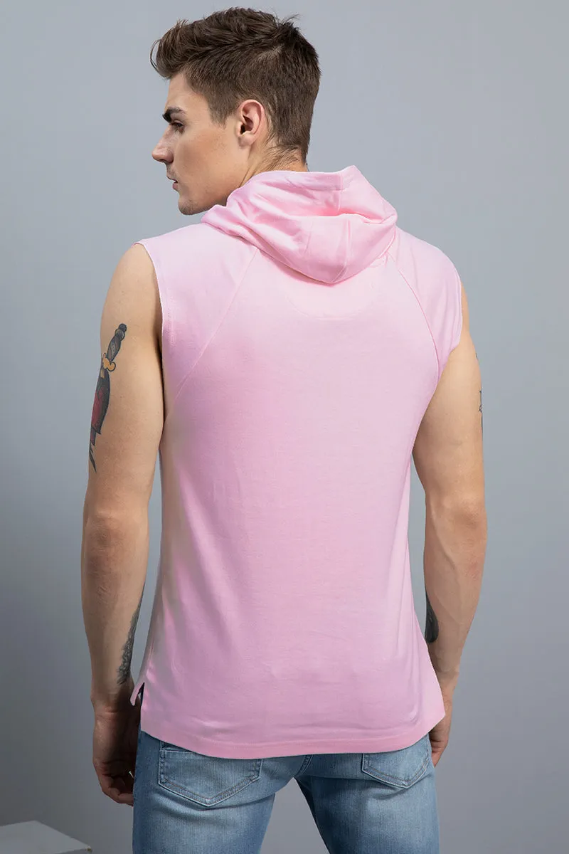 Agile Salmon Pink Sleeveless T-Shirt