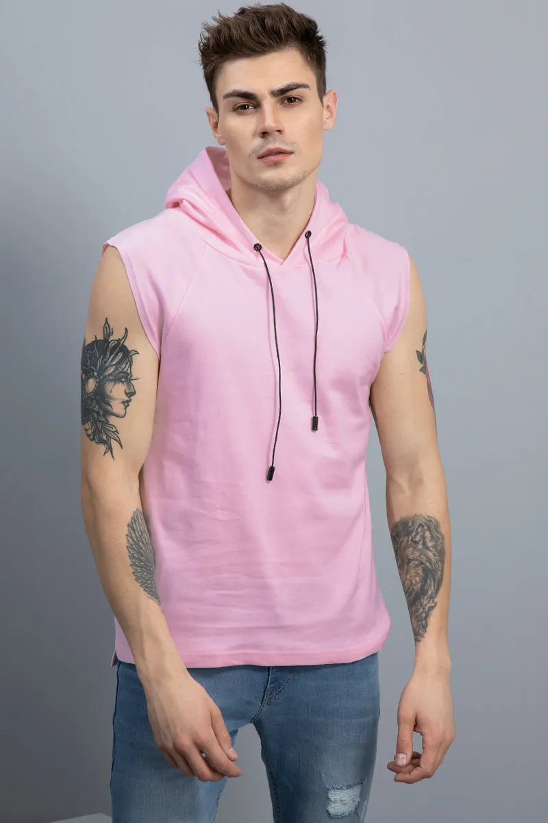 Agile Salmon Pink Sleeveless T-Shirt