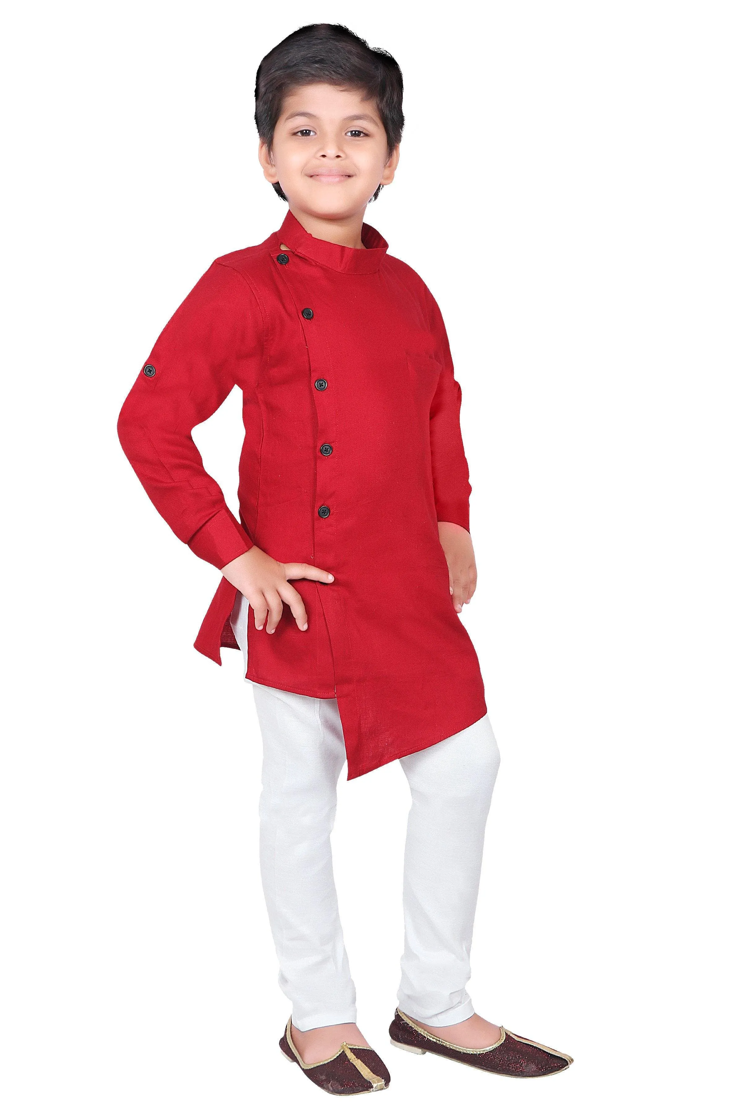 Ahhaaaa Ethnic Wear Casual Cotton Kurta and Pyjama Set For Boys