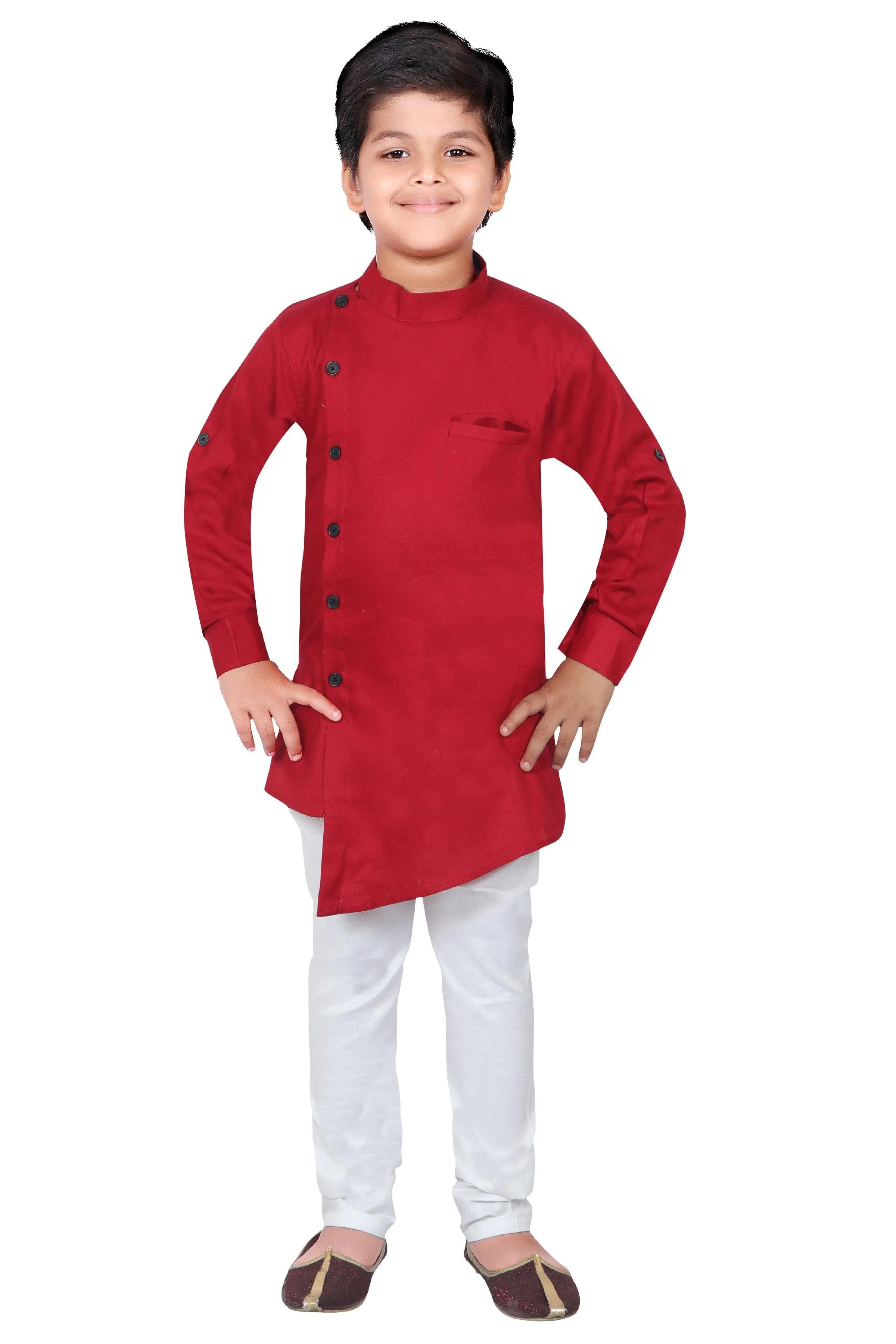 Ahhaaaa Ethnic Wear Casual Cotton Kurta and Pyjama Set For Boys