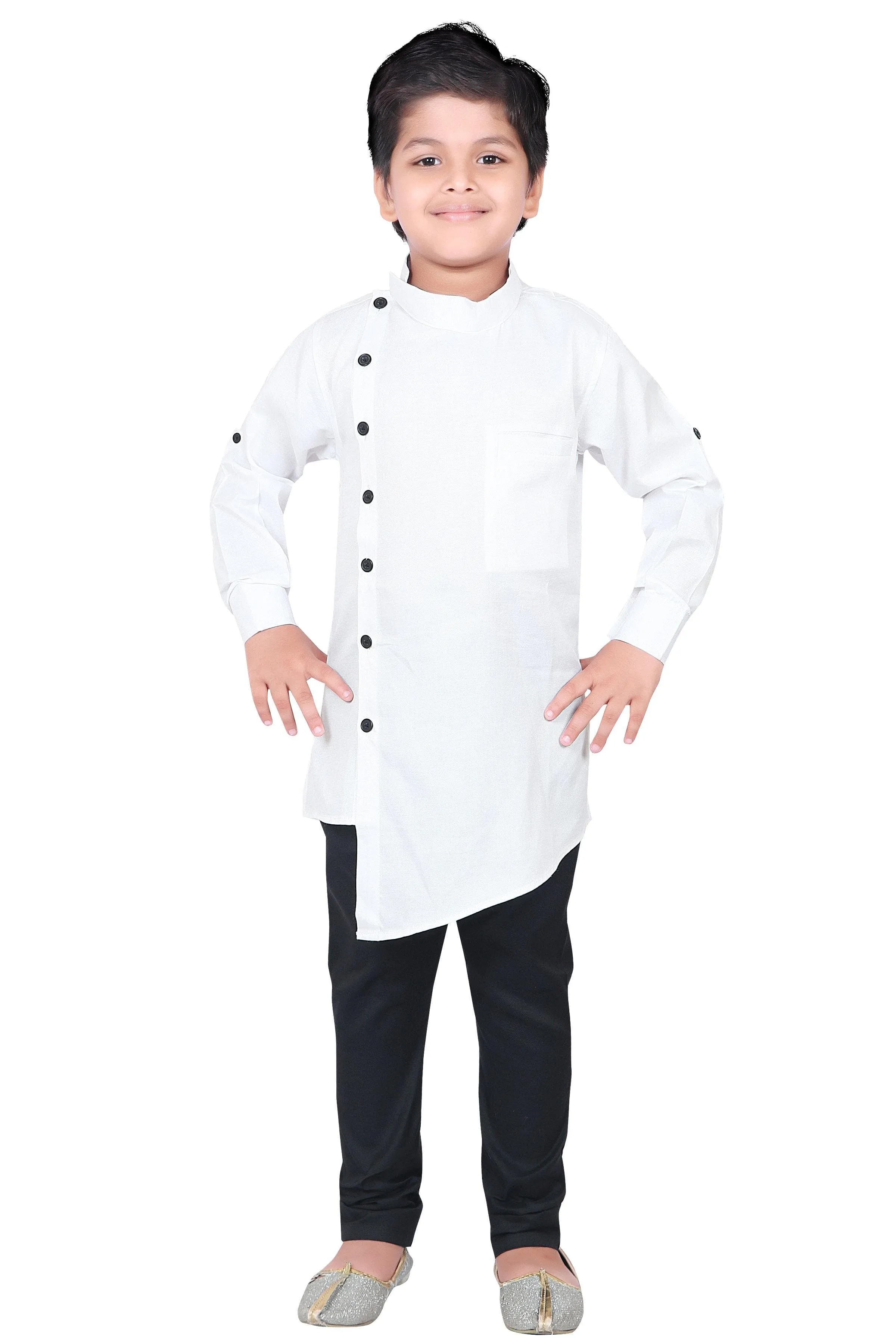 Ahhaaaa Ethnic Wear Casual Cotton Kurta and Pyjama Set For Boys