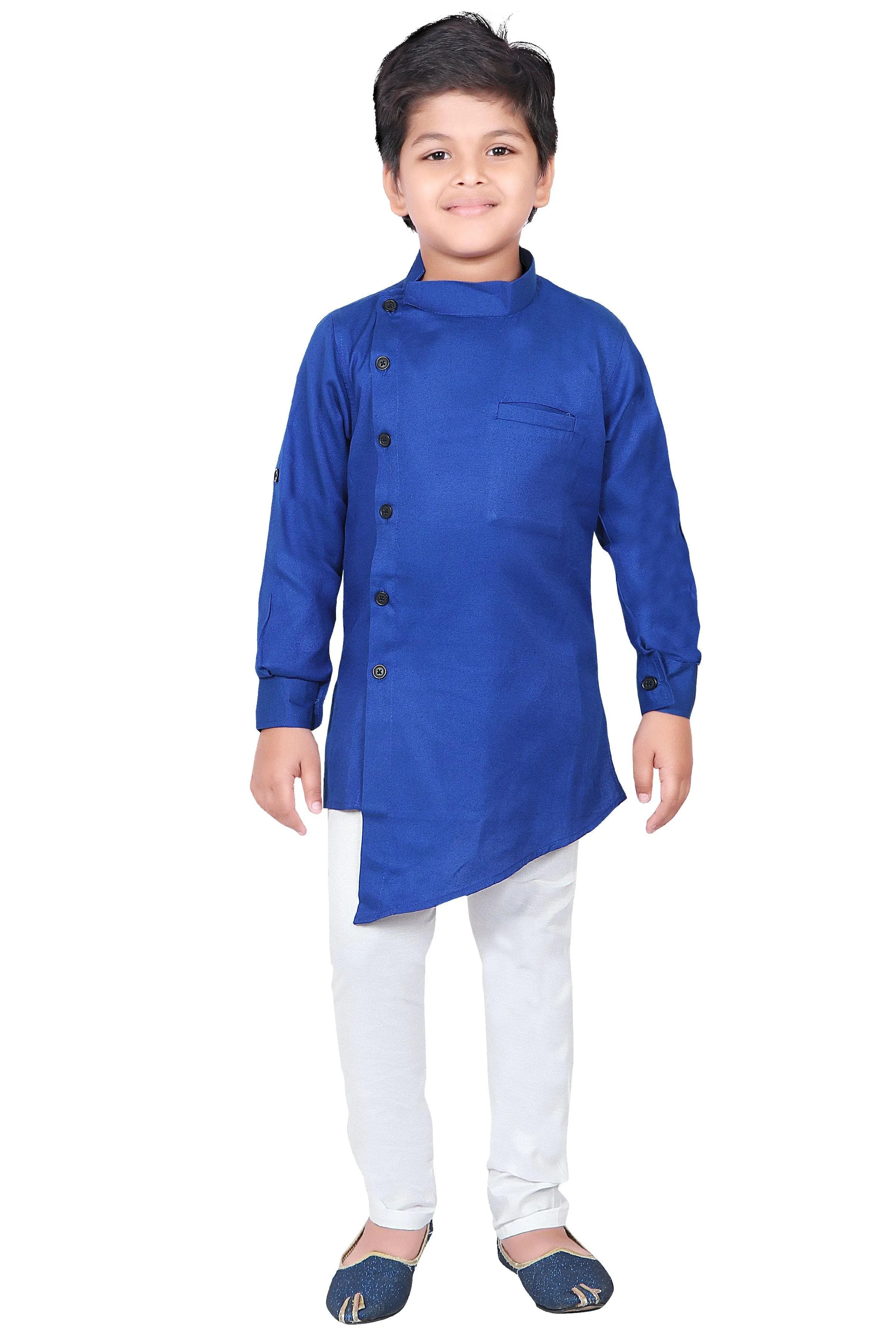 Ahhaaaa Ethnic Wear Casual Cotton Kurta and Pyjama Set For Boys