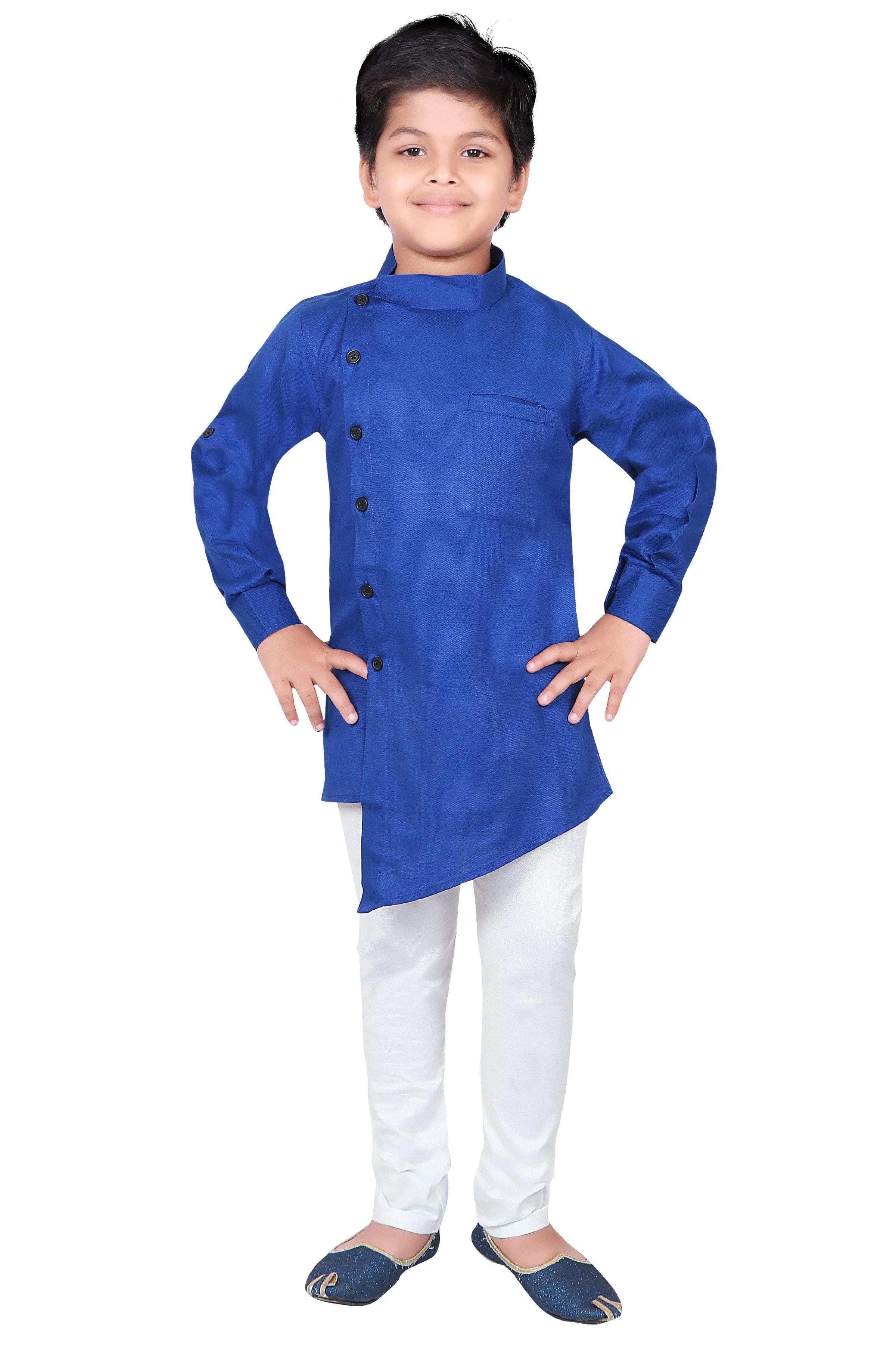 Ahhaaaa Ethnic Wear Casual Cotton Kurta and Pyjama Set For Boys