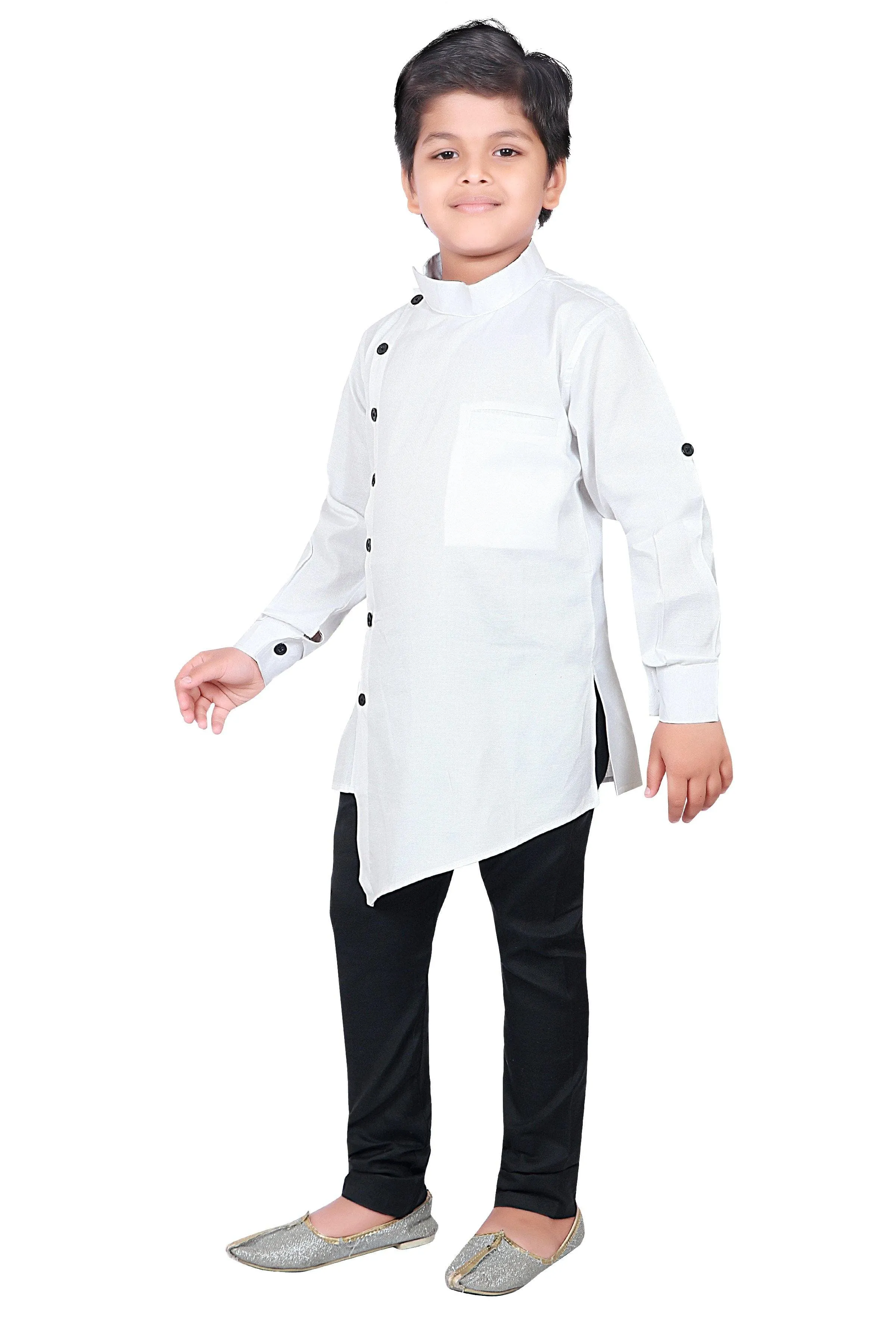 Ahhaaaa Ethnic Wear Casual Cotton Kurta and Pyjama Set For Boys