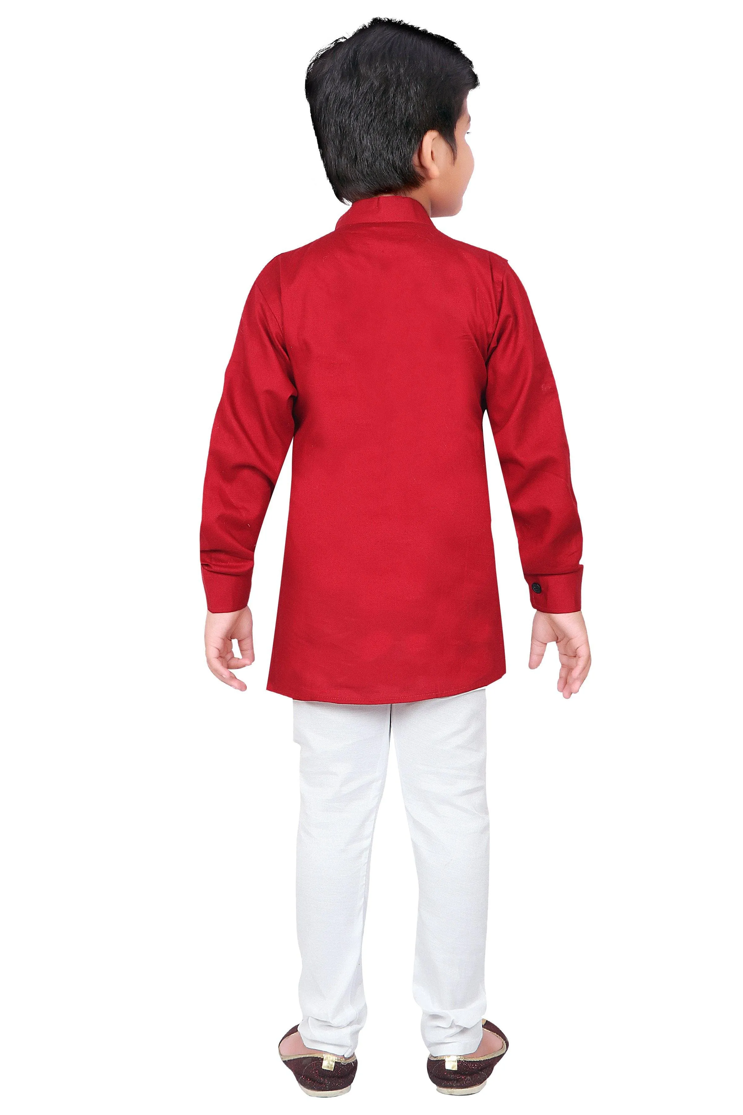 Ahhaaaa Ethnic Wear Casual Cotton Kurta and Pyjama Set For Boys