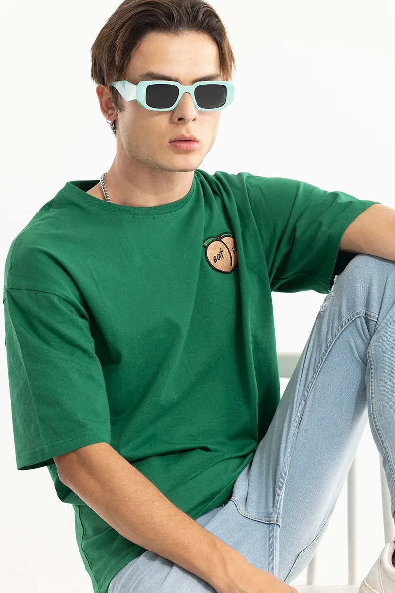 All Eyes On Me Green Oversized T-Shirt