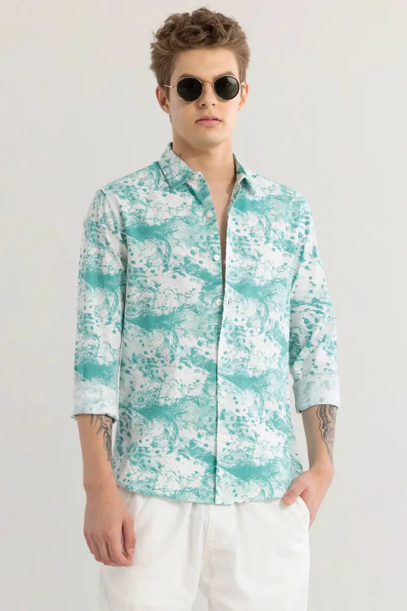 Aquarelli Abstract Blue Shirt