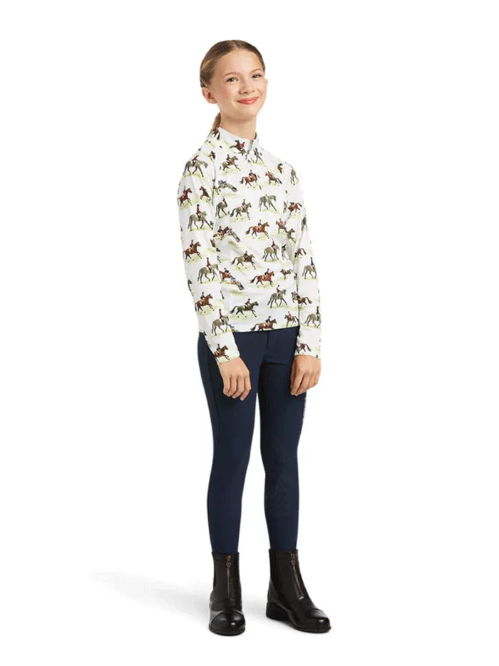 Ariat 10039343 Kids Sunstopper Baselayer Good Show Print