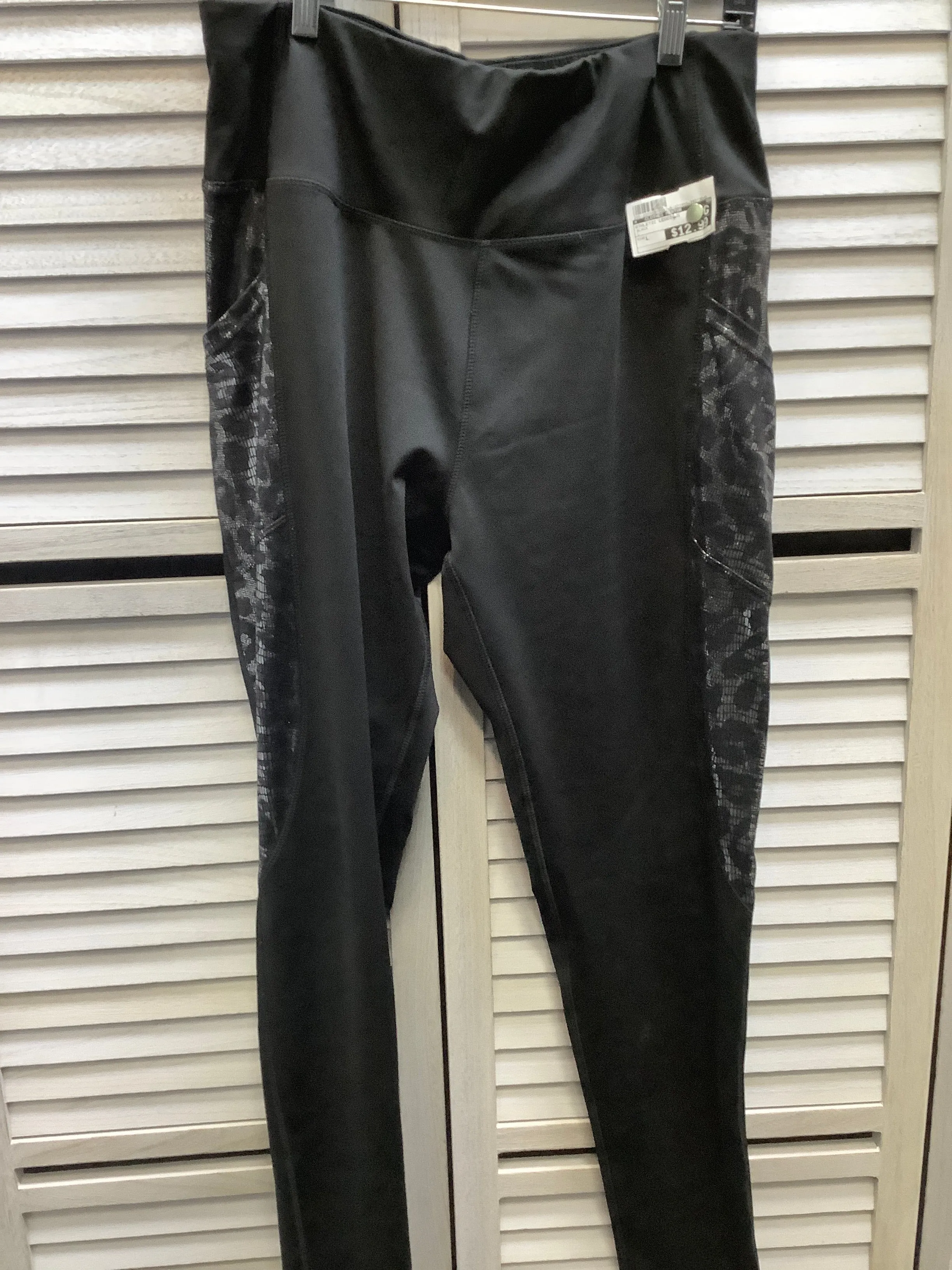 Athletic Leggings By Clothes Mentor In Black, Size: L