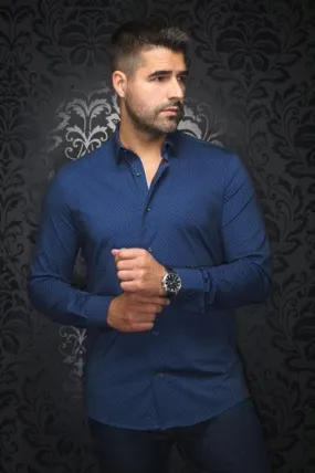 Au Noir 360° Stretch Shirt Alexander Extra Stretch NDL, Navy