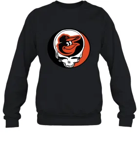 Baltimore Orioles Grateful Dead Steal Your Face Baseball Adult Sweatshirt