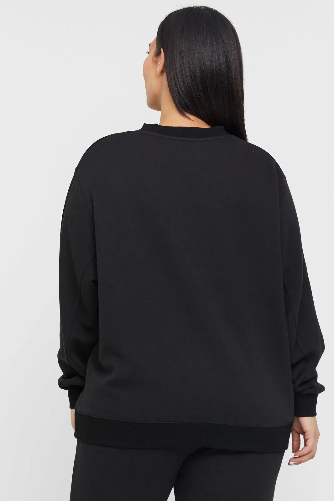 Bamboo Essential Fleece Top - Black