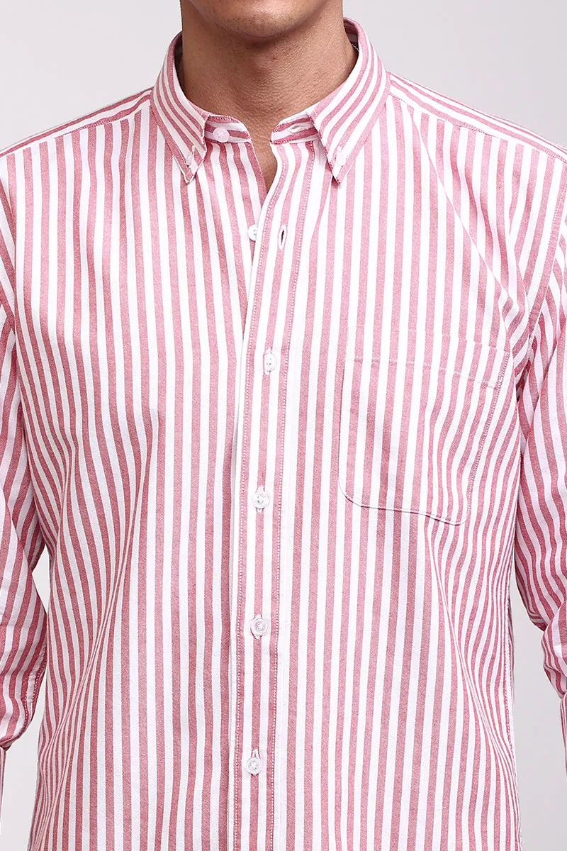 Basic Stripe Pink Shirt