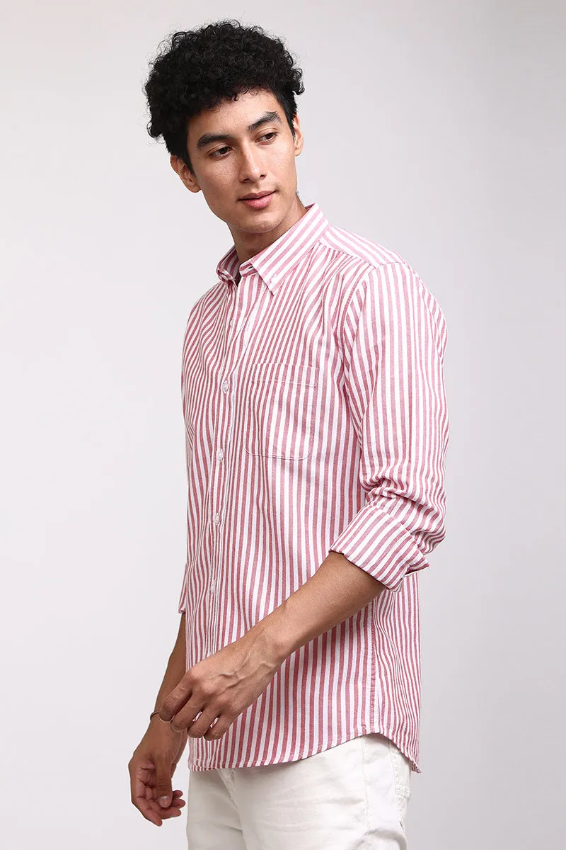 Basic Stripe Pink Shirt