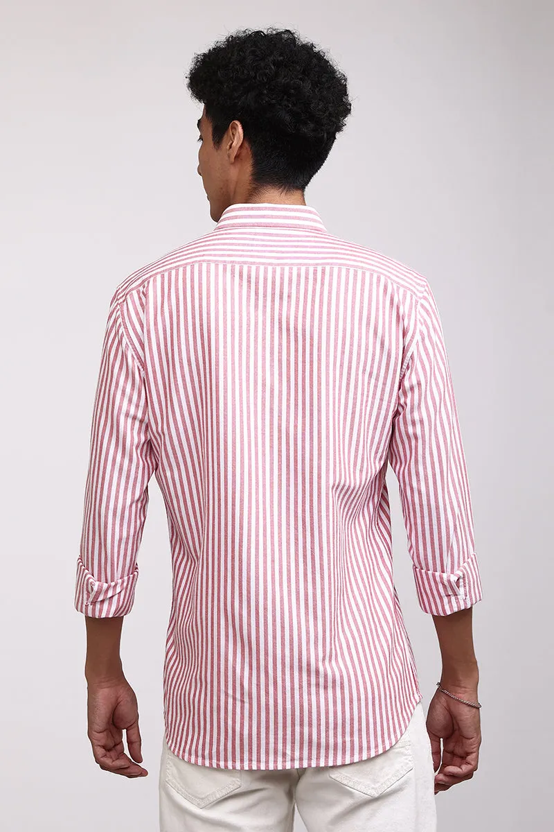 Basic Stripe Pink Shirt