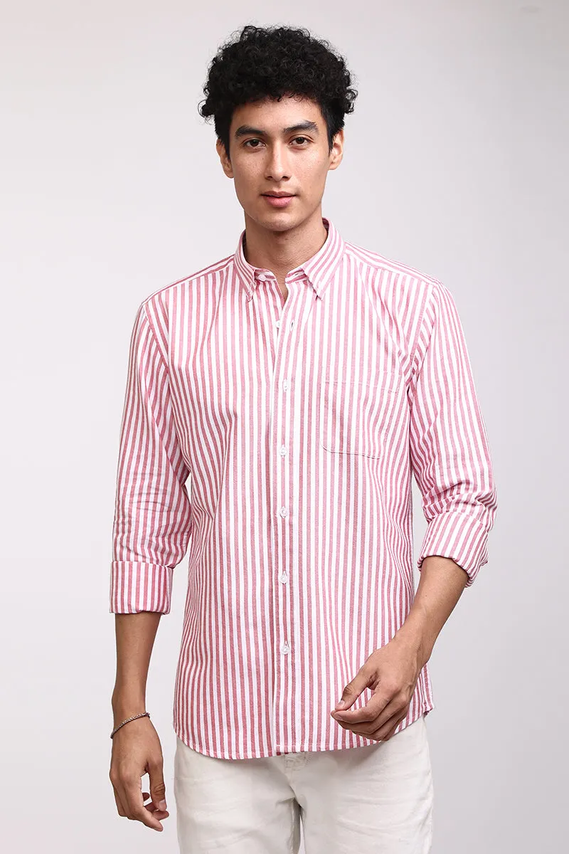 Basic Stripe Pink Shirt