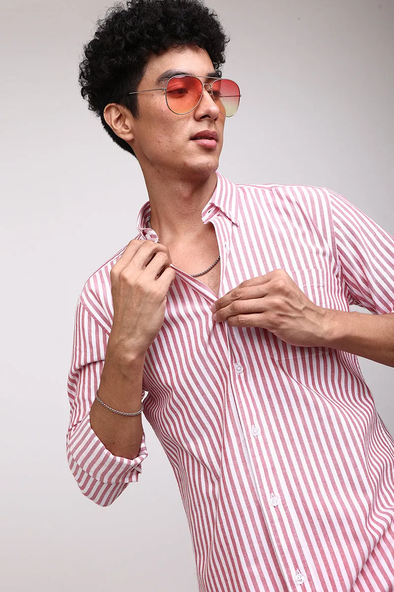 Basic Stripe Pink Shirt