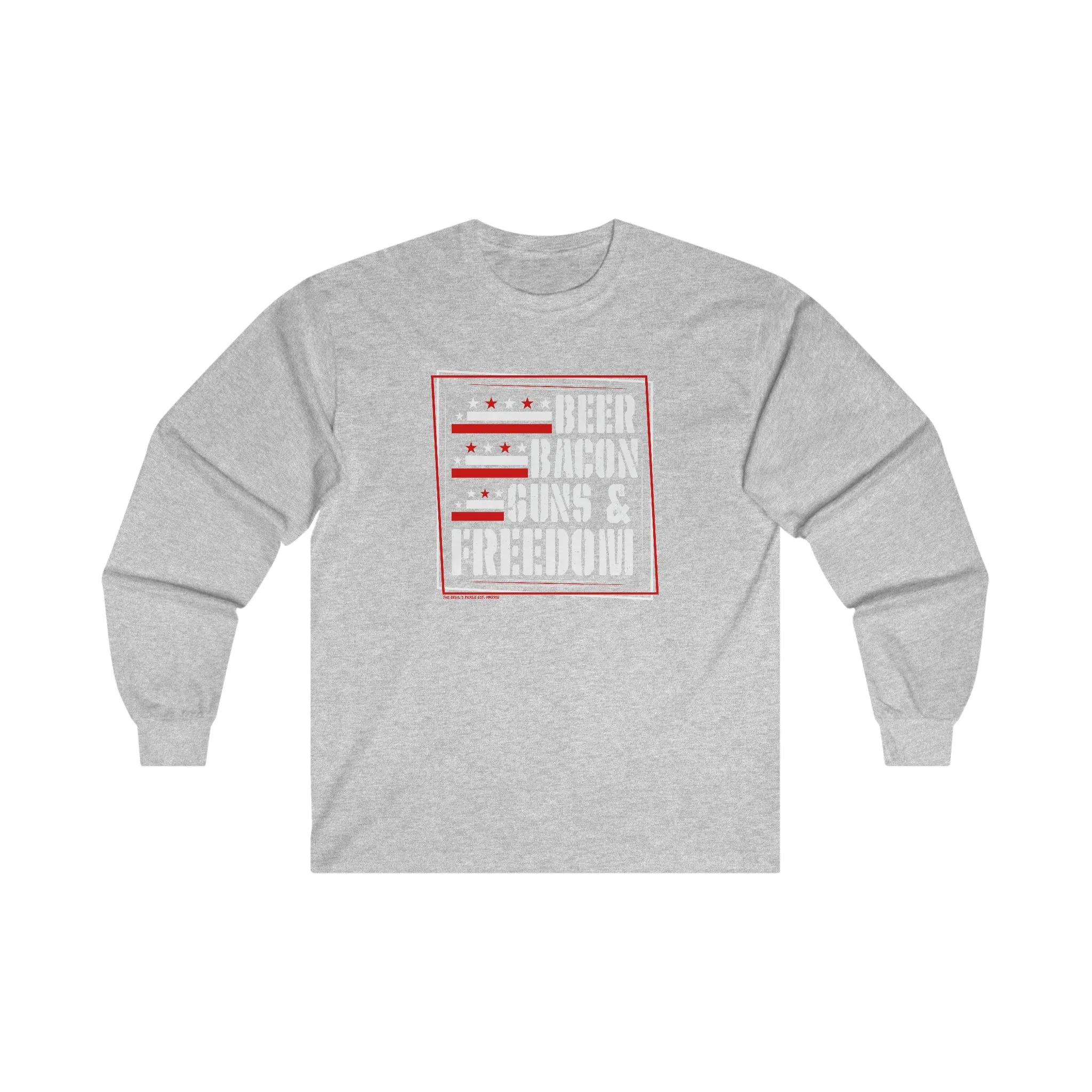 Beer Bacon Guns and Freedom Long Sleeve Tee