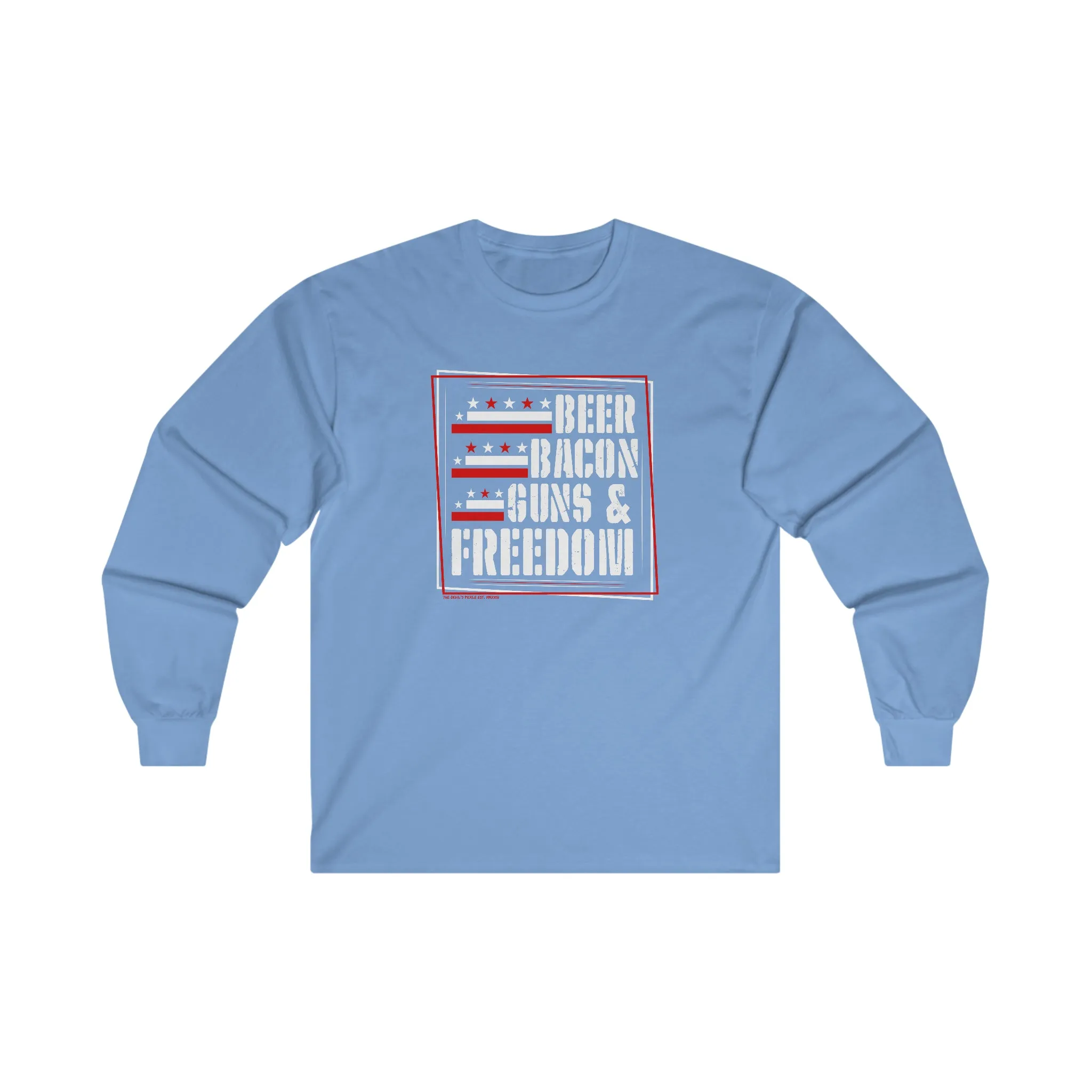 Beer Bacon Guns and Freedom Long Sleeve Tee