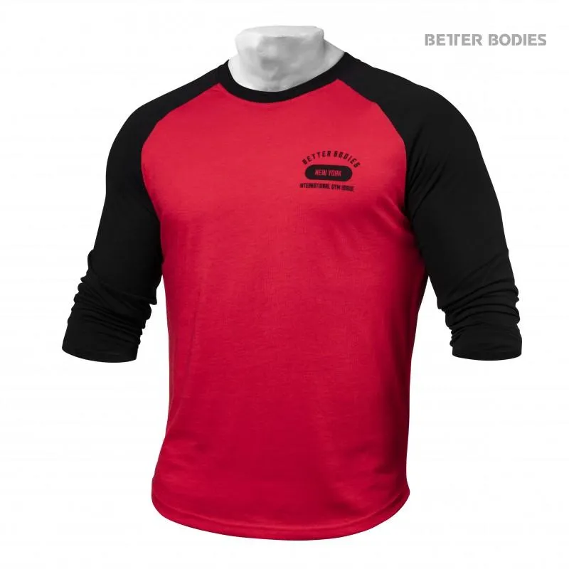 Better Bodies Mens Baseball Tee - Bright Red