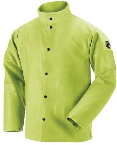 Black Stallion Welding Jacket - TruGuard 200 FR Lime Cotton FL9-30C