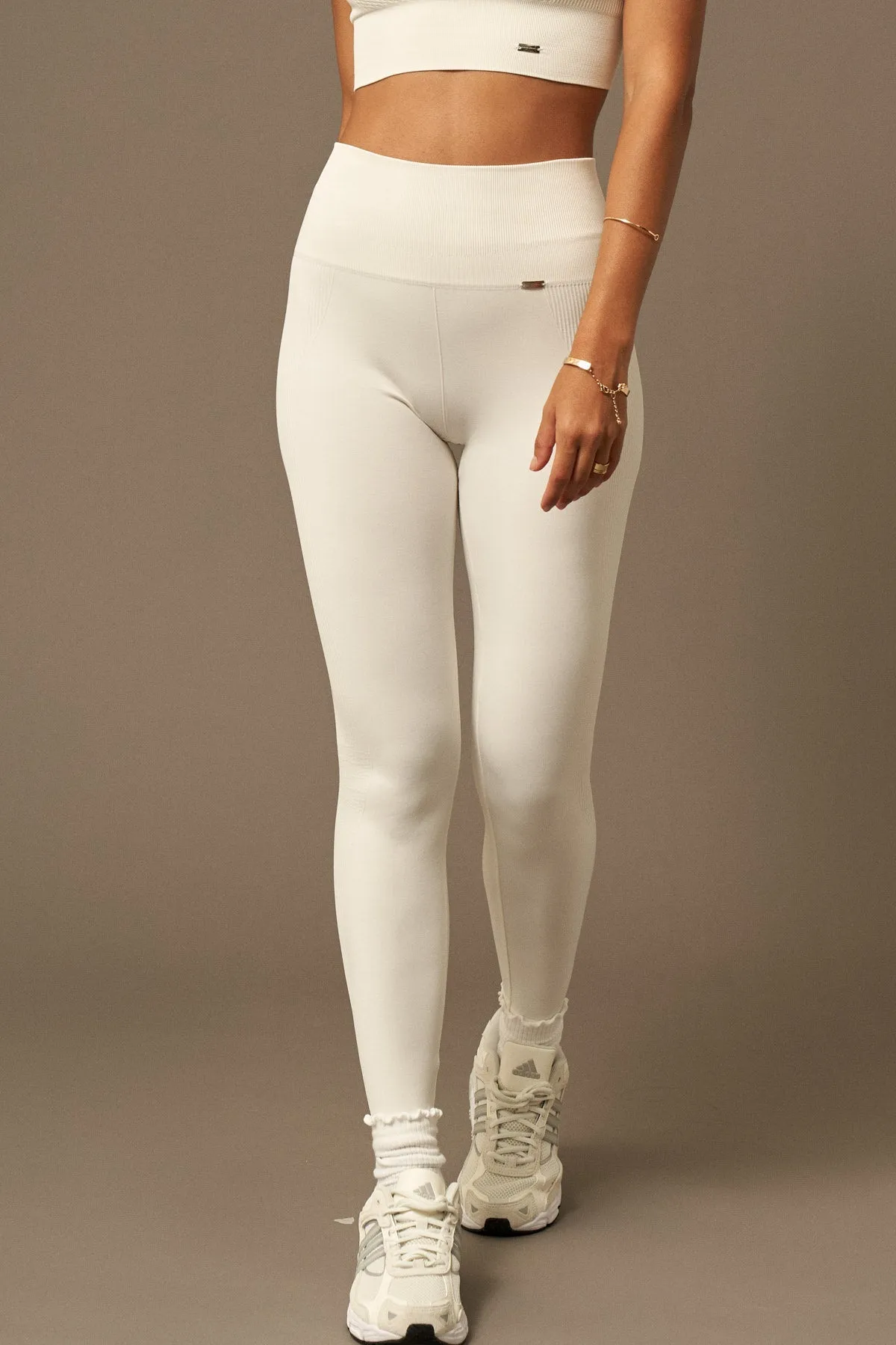 Bliss Legging en Blanco Perla