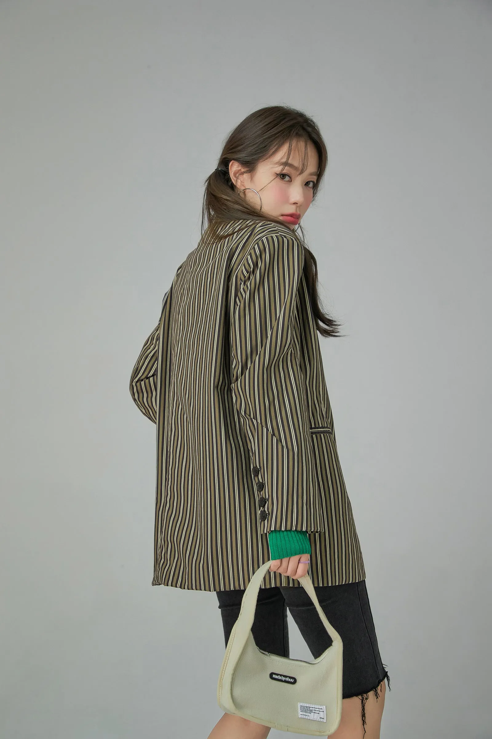 Boss Girl Striped Suit Jacket