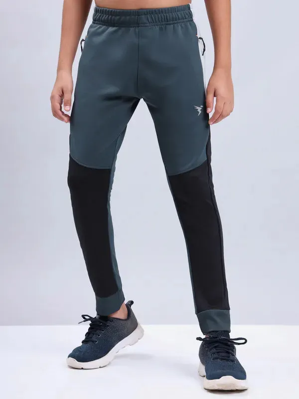 Boys Colorblock Slim Fit Joggers with TECHNO GUARD