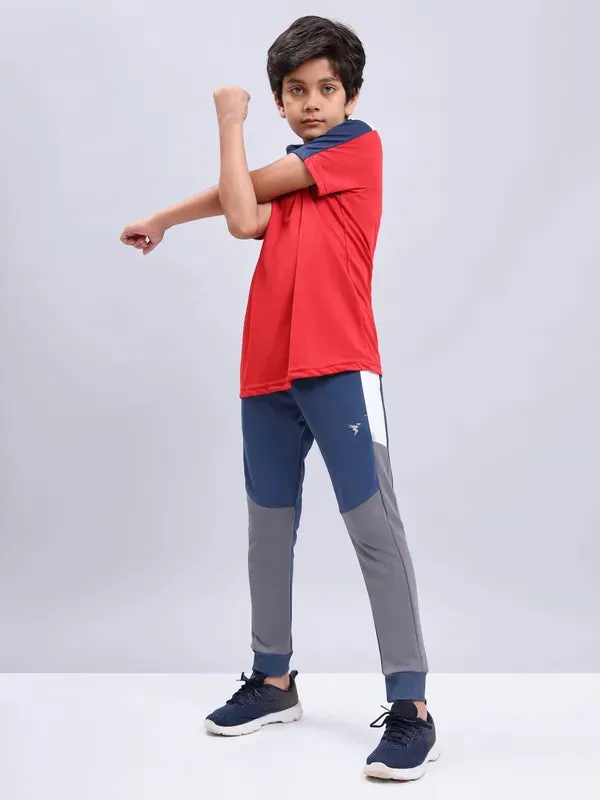 Boys Colorblock Slim Fit Joggers with TECHNO GUARD