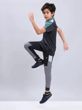 Boys Colorblock Slim Fit Joggers with TECHNO GUARD