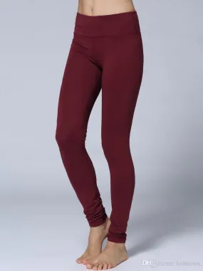 Burgundy Yoga Leggings