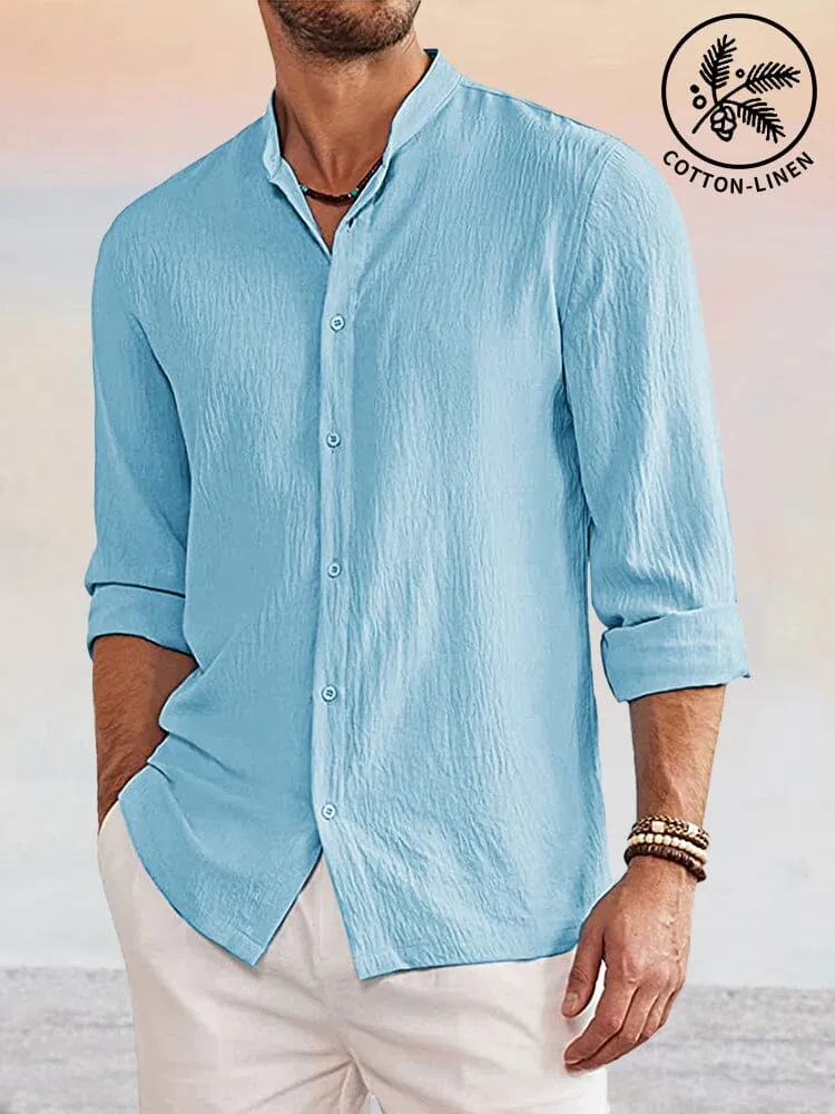 Casual Linen Style Long Sleeves Shirt