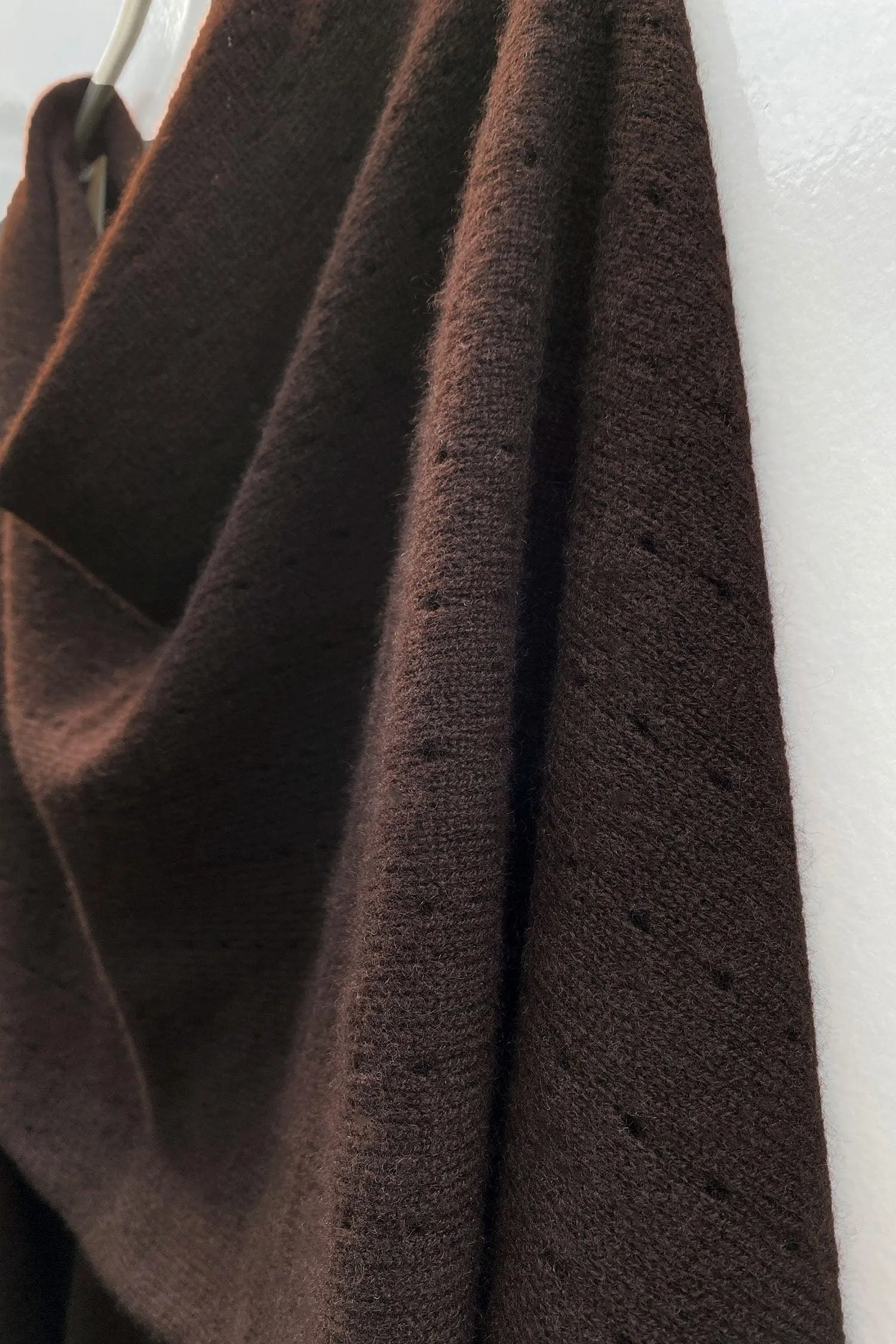 Chocolate brown Cashmere Poncho Multiway