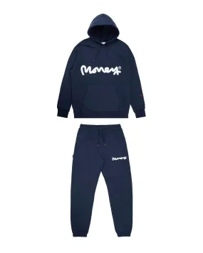 CHOP MONEY SIG APE HOOD TRACK SUIT - NAVY