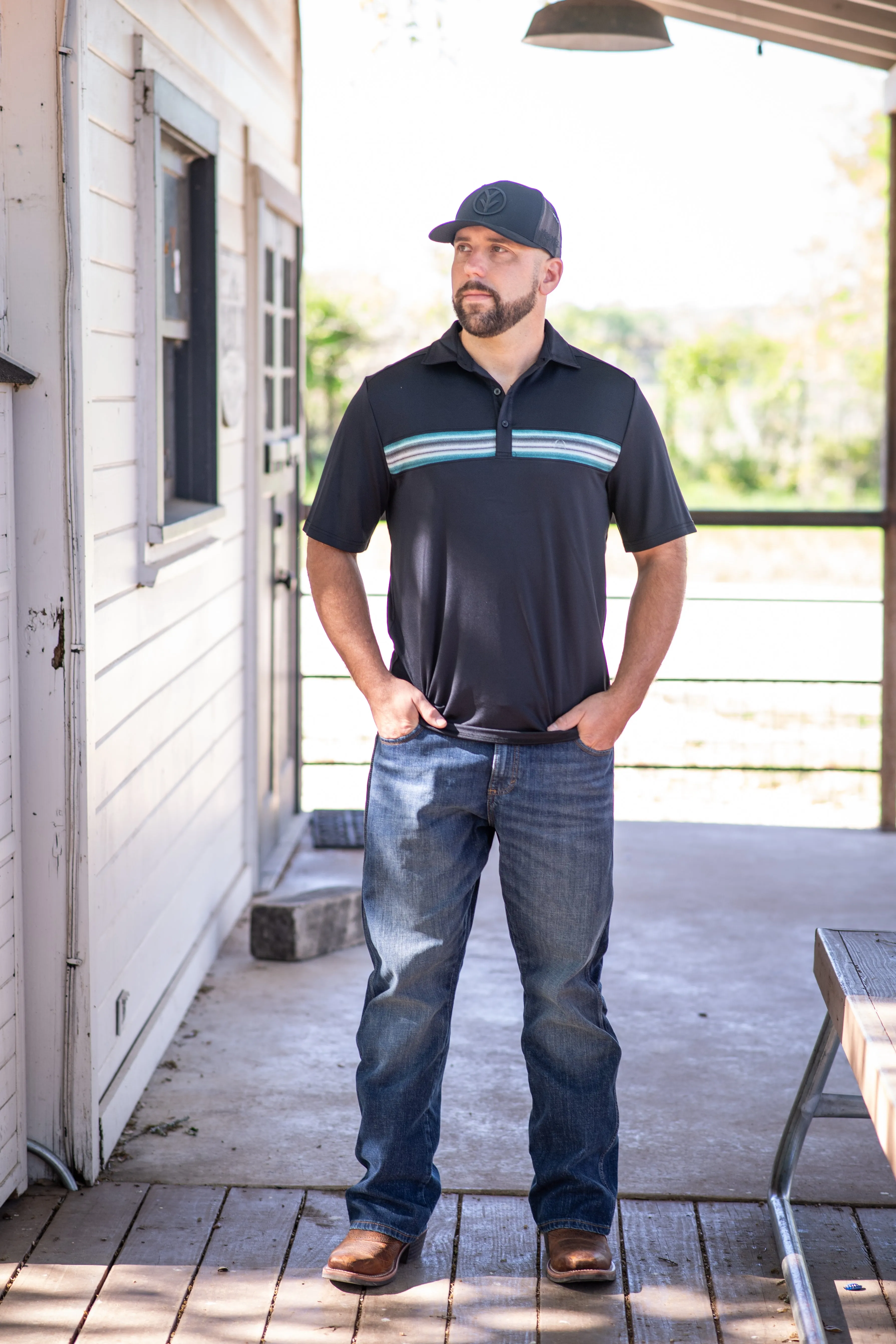 Cinch Arena Flex Black Polo