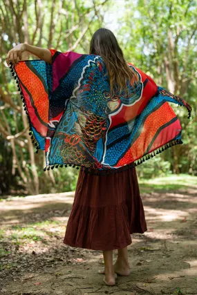 Cockatoo Firebird Chiffon Shawl